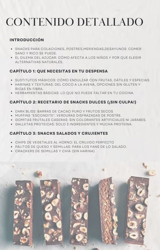 SNACKS- Faciles, deliciosos y saludables.